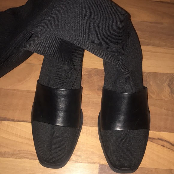 Rudsak knitted knee-high stockings boots with  platform and leather detailing - Picture 3 of 7